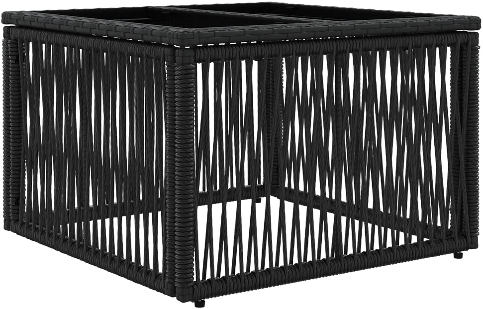 Sodo Sofų Rinkinys 13 vnt. Juoda ir kreminė balta poliratanas