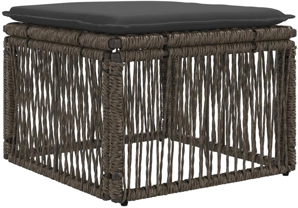Sodo Sofų Rinkinys 4 vnt. Pilka poliratanas