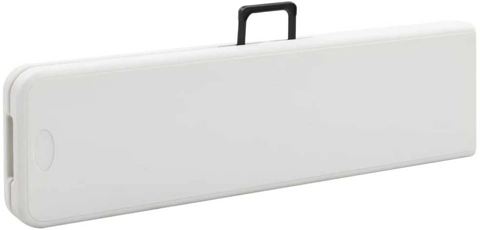 Sodo stalas su 2 suoliukais, baltas, 180cm, plienas ir HDPE