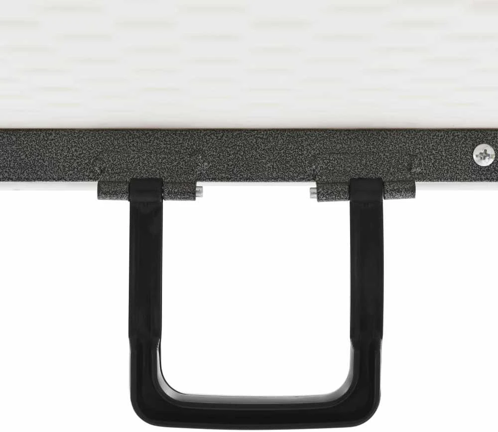 Sodo stalas su 2 suoliukais, baltas, 180cm, plienas ir HDPE