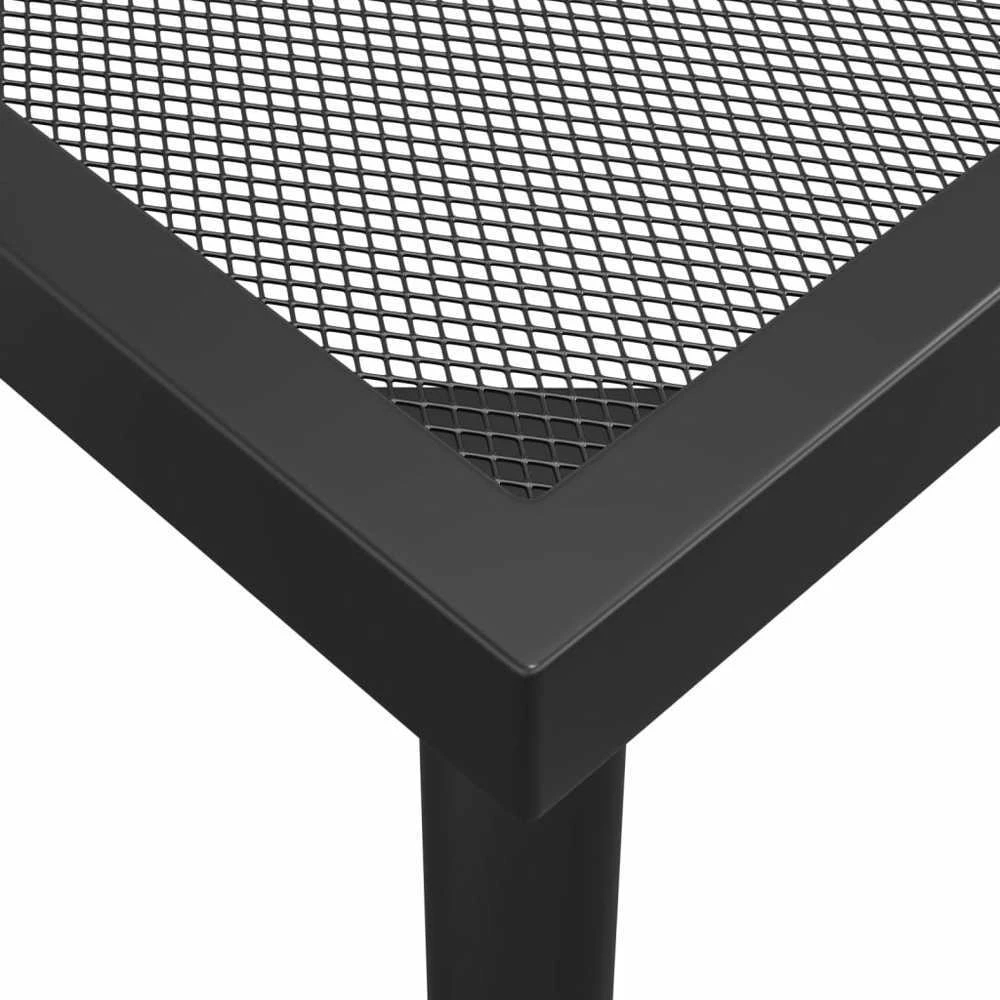 Lauko baldų komplektas Sodo valgomojo baldų komplektas, 9 dalių, antracito, metalas
