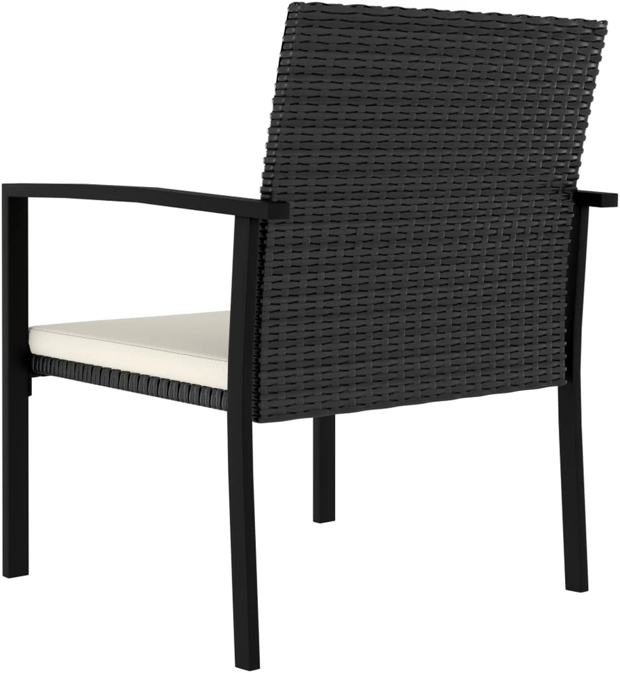Sodo valgomojo komplektas 5 pcs Juoda poliratanas