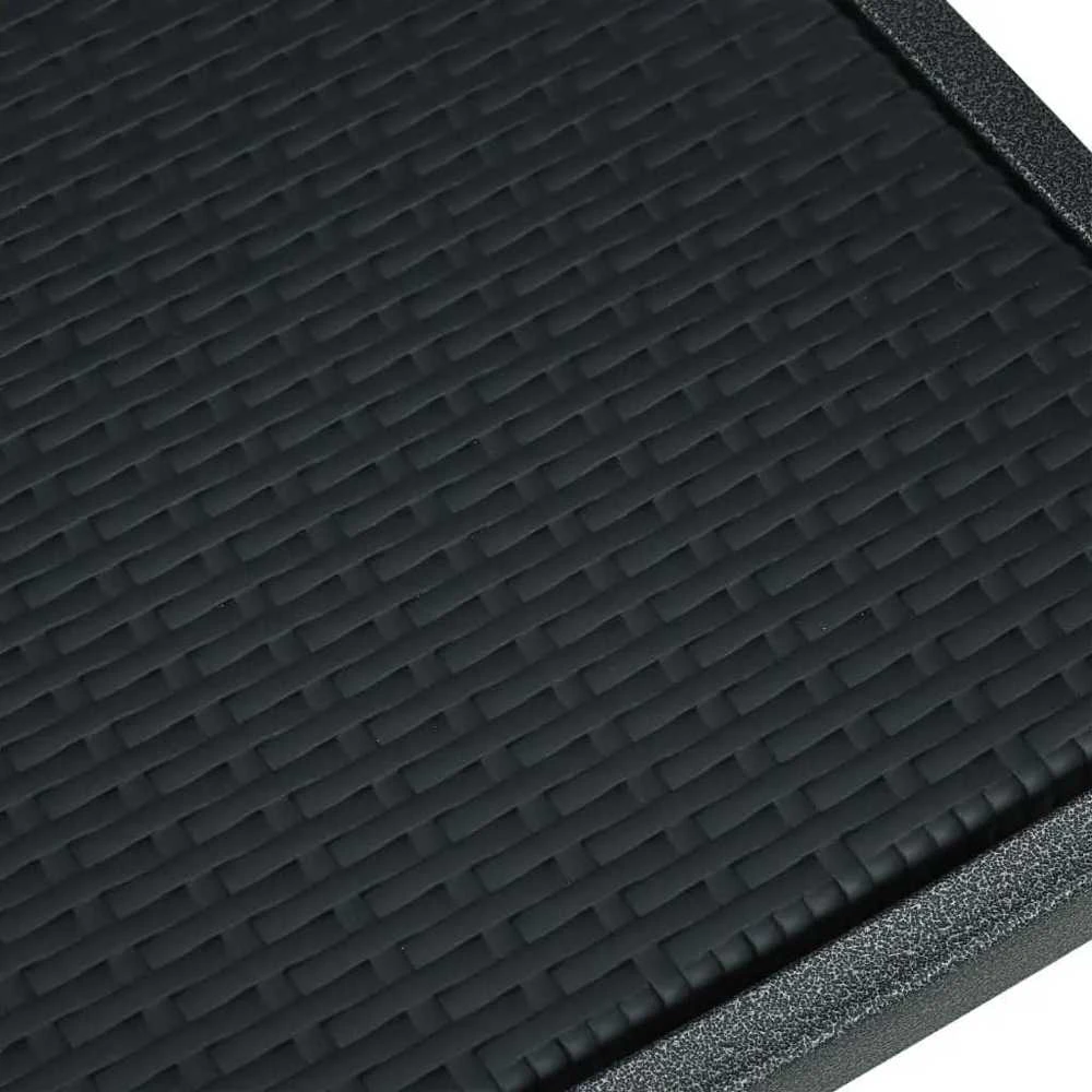 Lauko baldų komplektas Sodo valgomojo baldų komplektas, 5 dalių, juodos spalvos