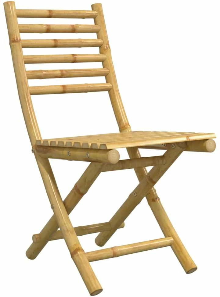 Lauko baldų komplektas Sodo valgomojo baldų komplektas, 5 dalių, bambukas