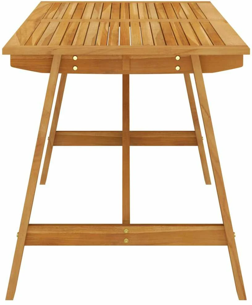 Lauko baldų komplektas Sodo valgomojo baldų komplektas, 7 dalių, rudas