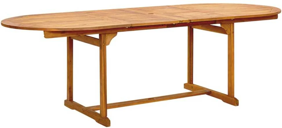 Lauko baldų komplektas Sodo valgomojo komplektas, 7 dalių, akacija ir tekstilenas