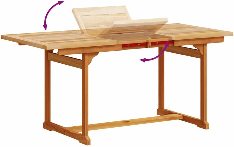 Lauko baldų komplektas Sodo valgomojo komplektas, 7 dalių, akacija ir tekstilenas