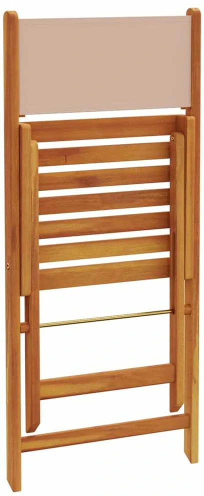 Lauko baldų komplektas Sodo valgomojo komplektas, 5 dalių, taupe, audinys ir mediena
