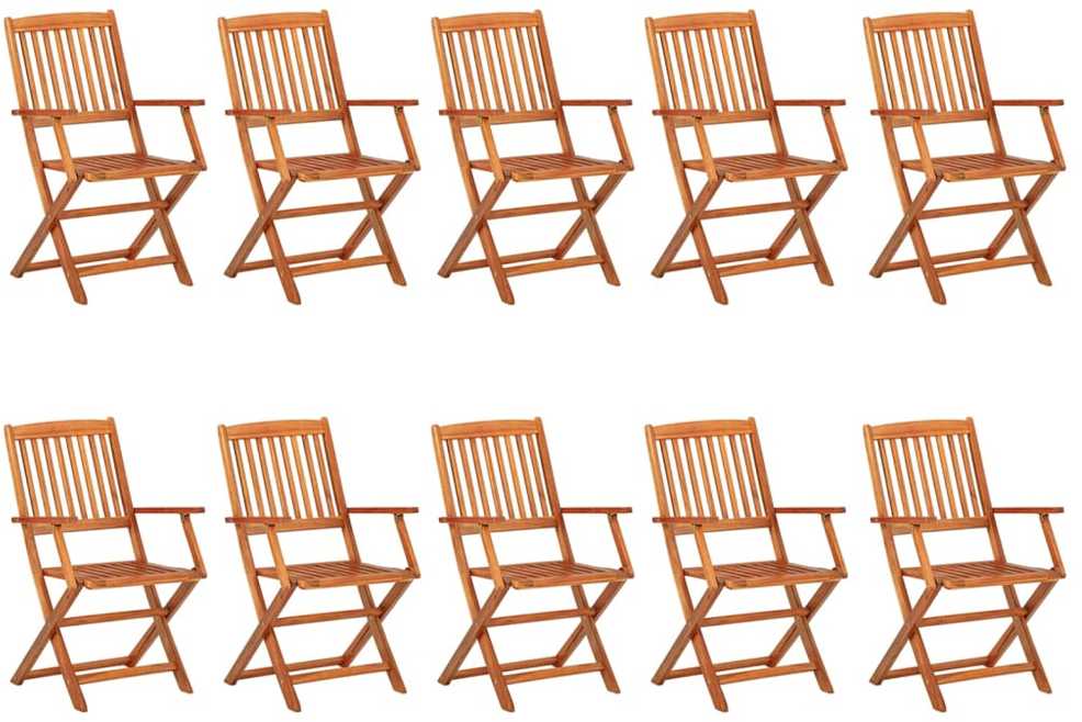 Sodo valgomojo komplektas, 11 dalių, akacijos medienos masyvas