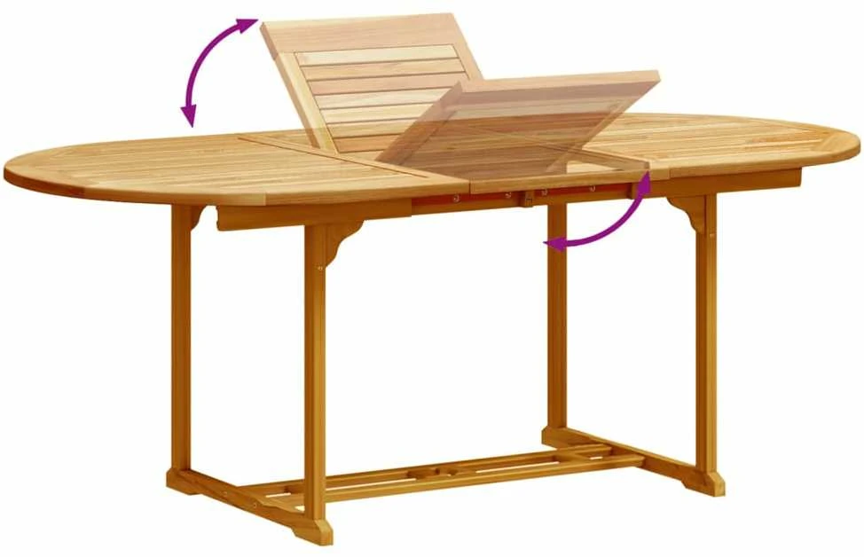 Sodo valgomojo komplektas, 7 dalių, akacija ir tekstilenas