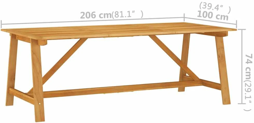 Lauko baldų komplektas Sodo valgomojo komplektas, 7 dalių, rudas (312407+3x44156)