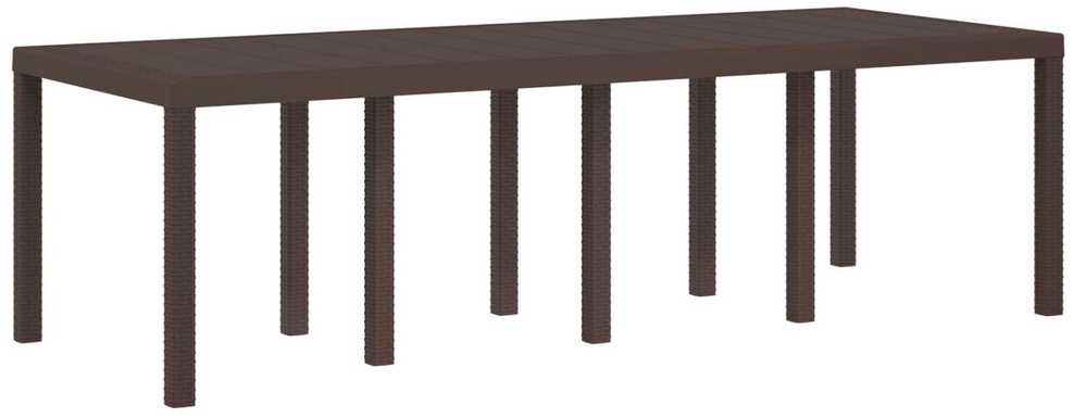 Sodo valgomojo komplektas 9 vnt. Ruda ir kreminė PP