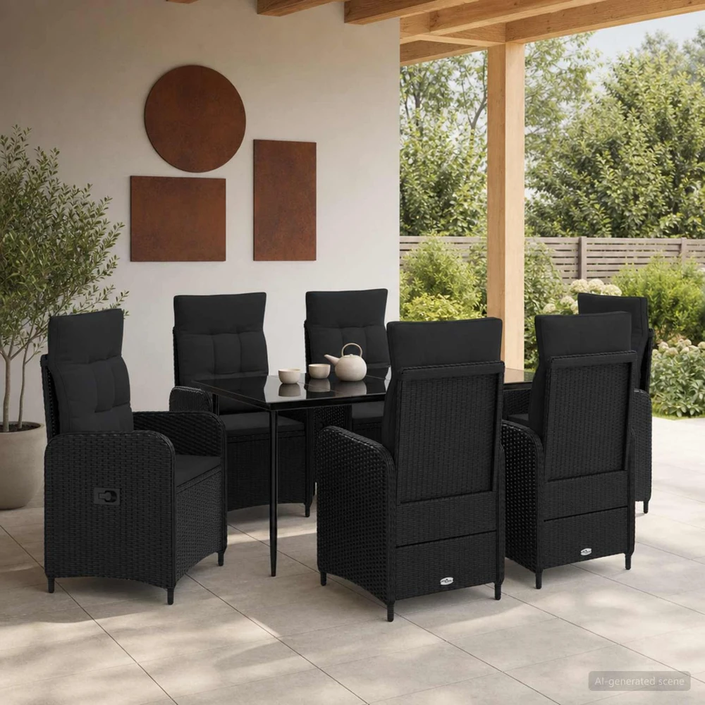 Lauko baldų komplektas Sofa Stalo Rinkinys 7 vnt.