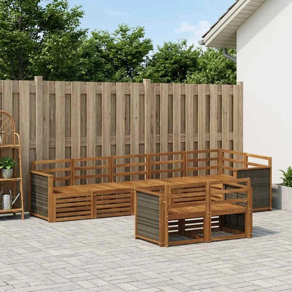 Lauko baldų komplektas Lauko sofos komplektas 7 vnt.