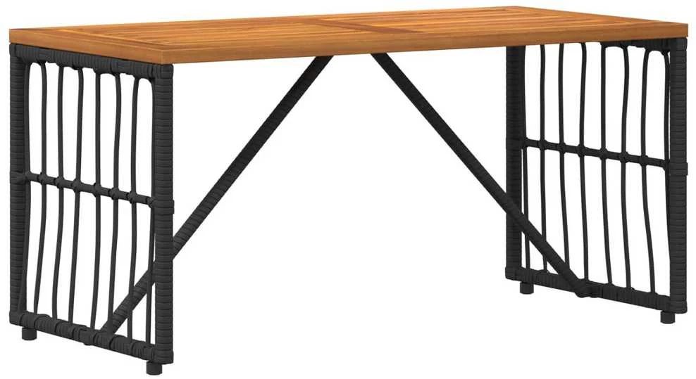 Lauko baldų komplektas 4 vnt. Juoda ir tamsiai pilka