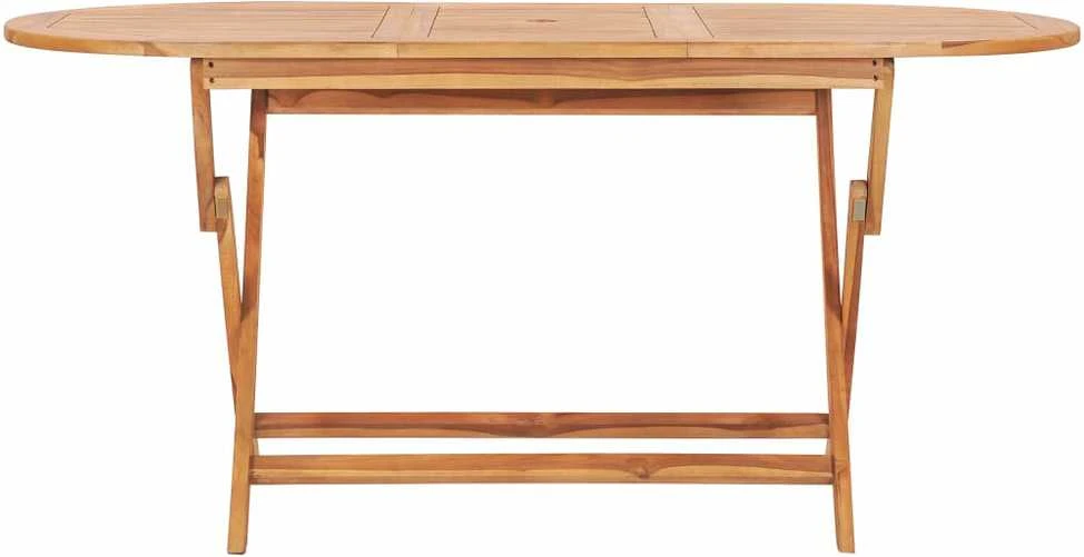 Lauko baldų komplektas VidaXL Sulankstomas lauko valgomojo komplektas, 7 dalių, tikmedis