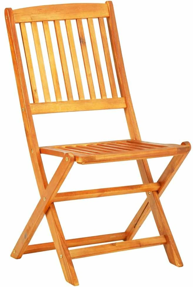 Lauko baldų komplektas Sulankstomas valgomojo komplektas, 5 dalių, akacijos masyvas