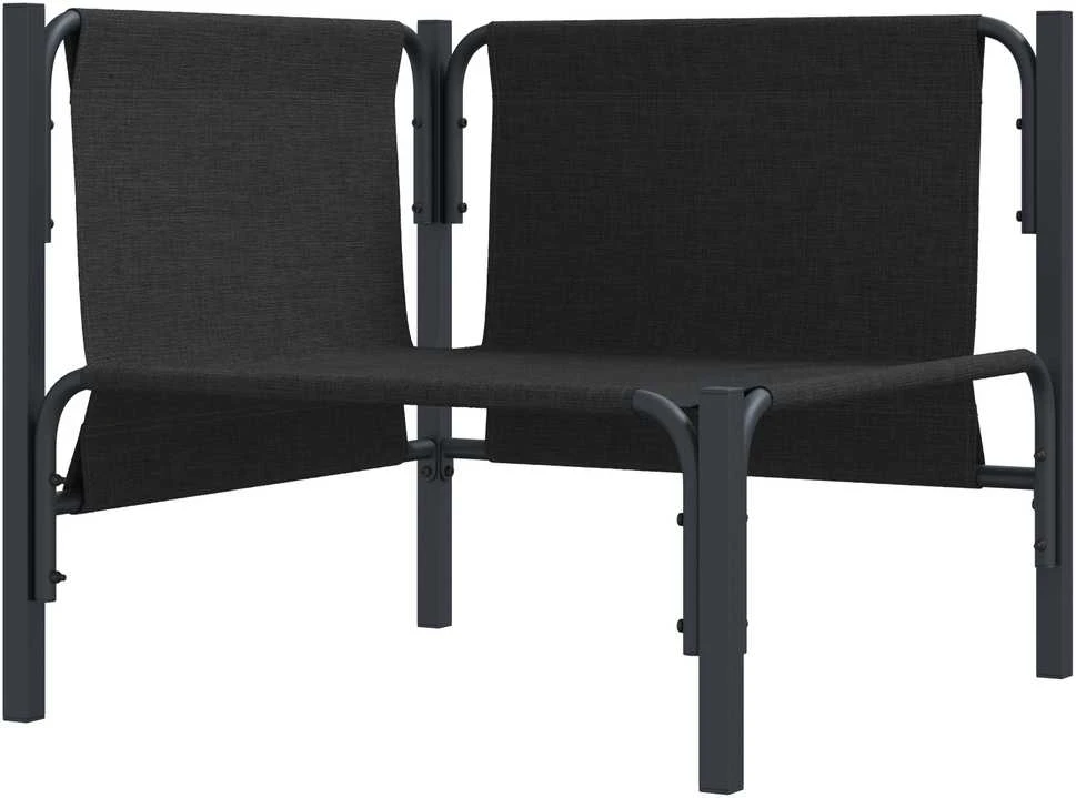 Lauko Baldai su pagalve Antracitas 80 x 80 x 71 cm Plienas