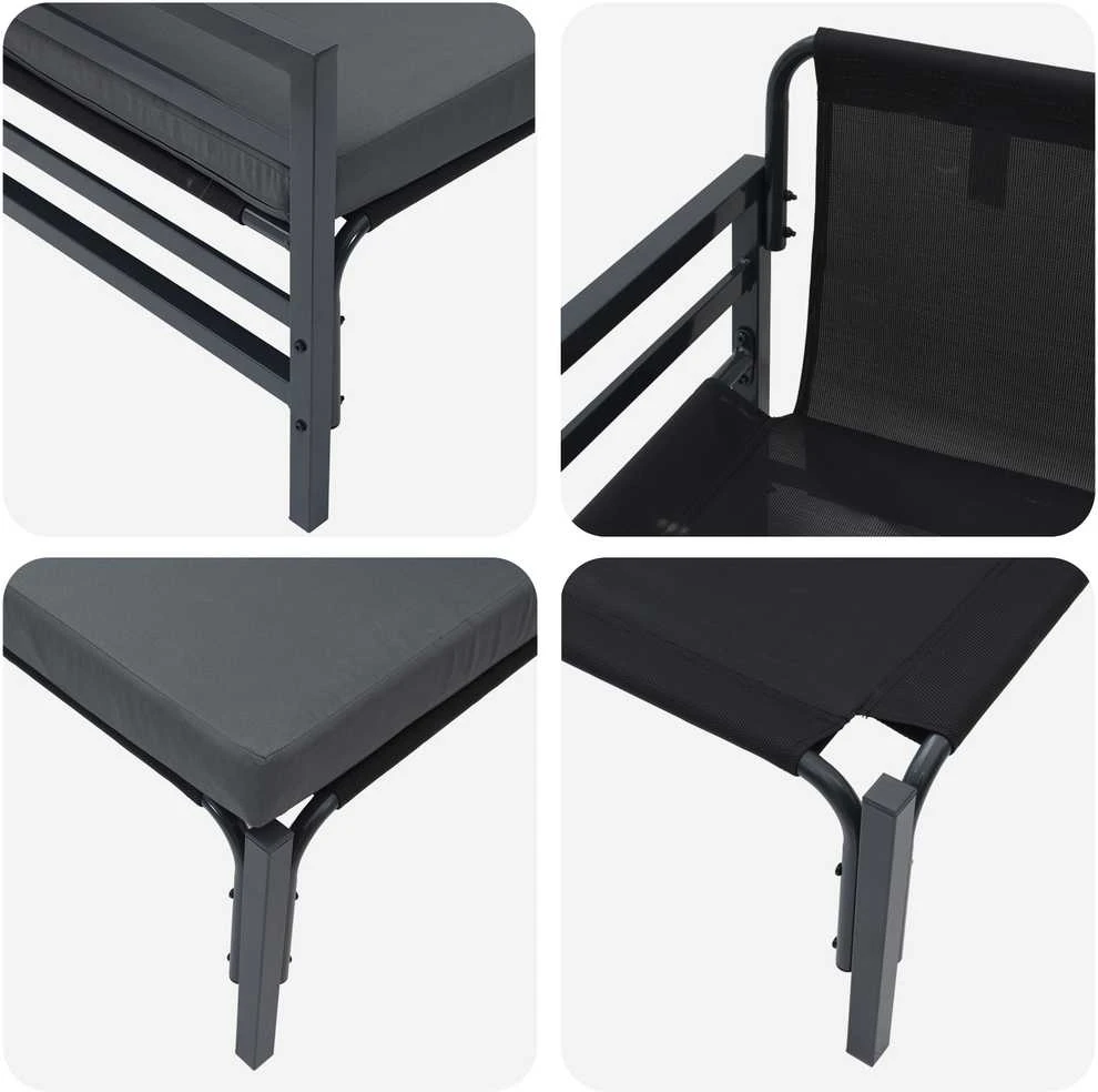 Lauko Baldai 2 Vienetas Antracitas 80 x 80 x 71 cm Plienas