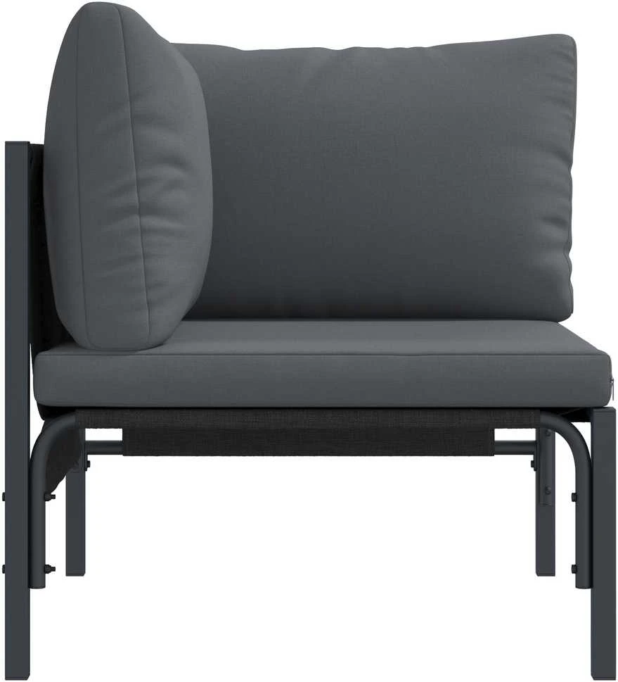 Lauko Baldai su pagalve Antracitas 80 x 80 x 71 cm Plienas