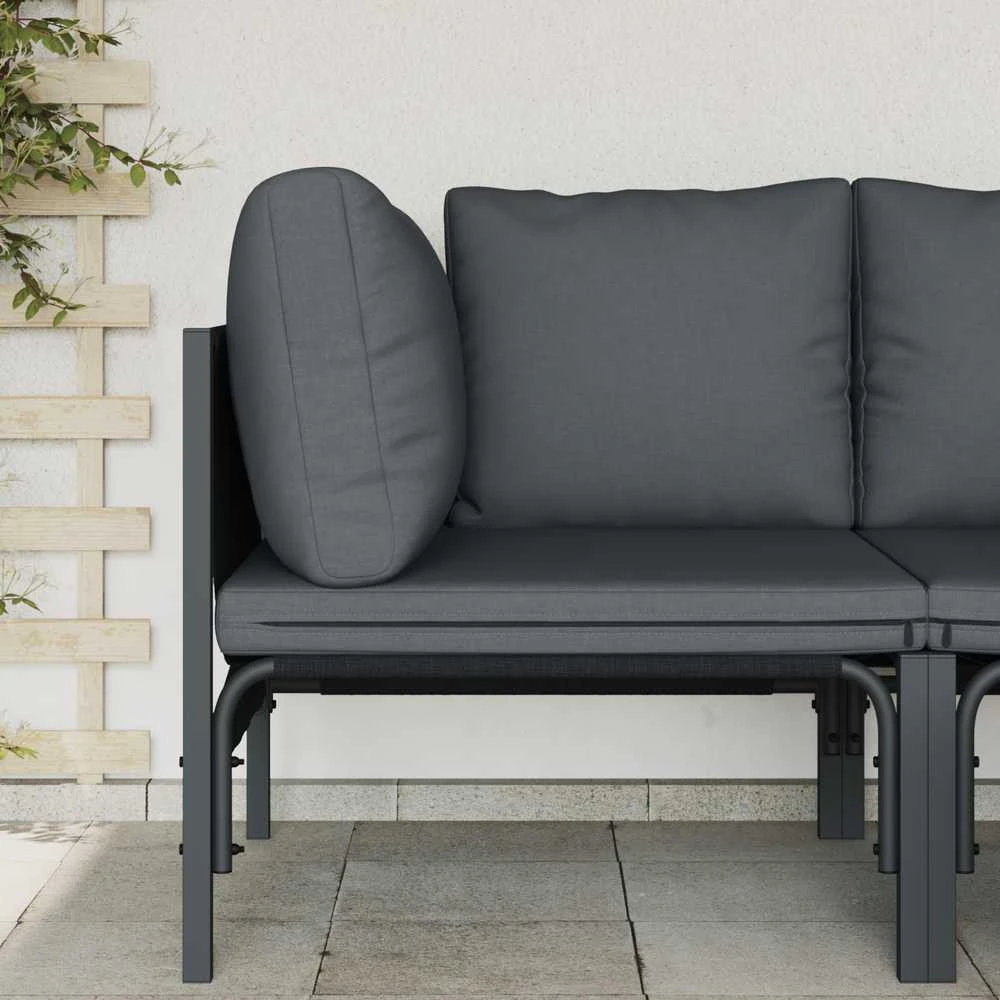 Lauko Baldai su pagalve Antracitas 80 x 80 x 71 cm Plienas