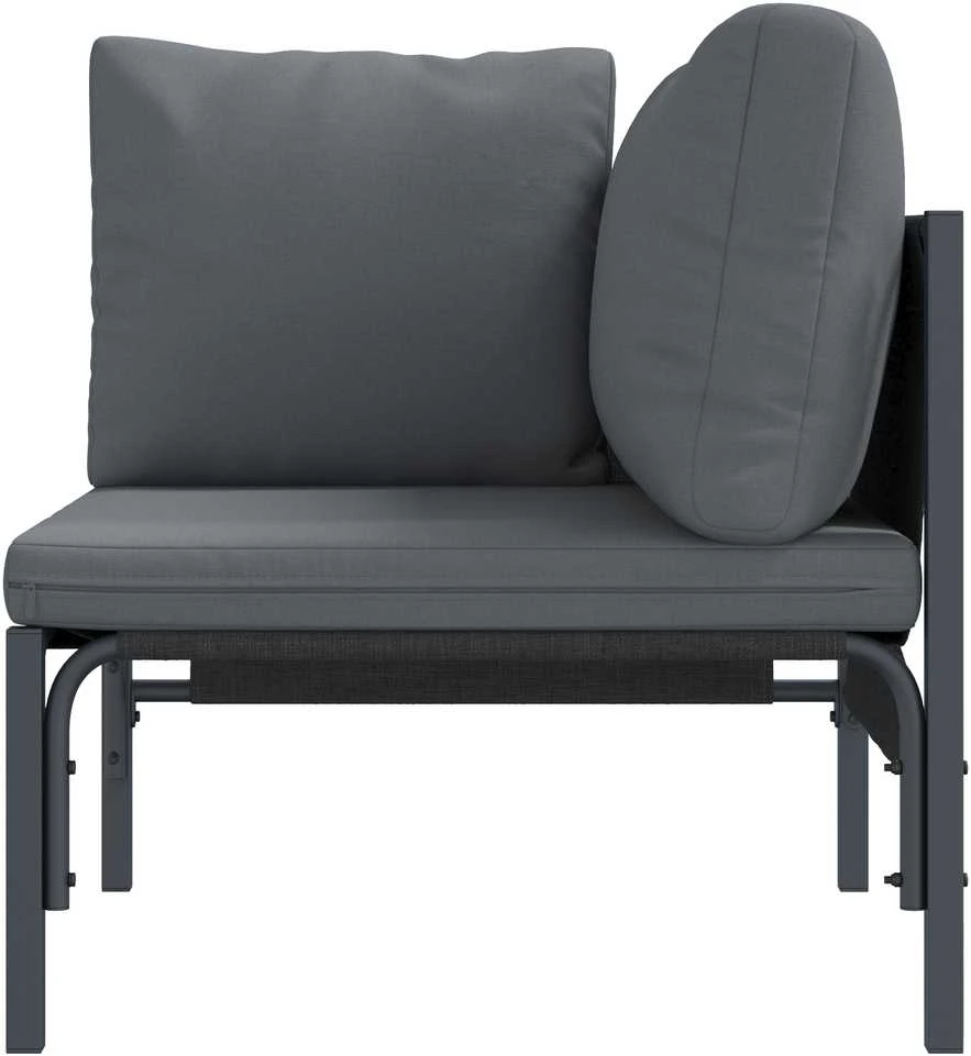 Lauko Baldai su pagalve Antracitas 80 x 80 x 71 cm Plienas