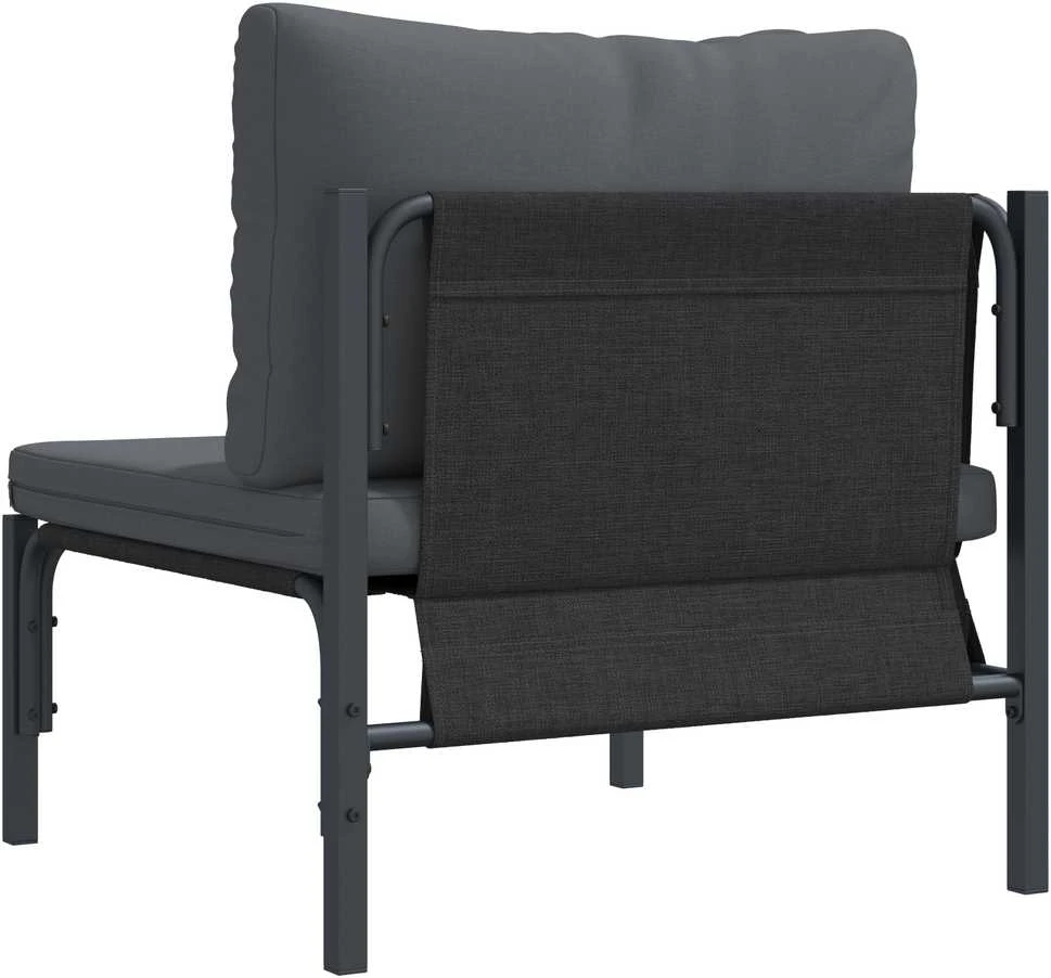 Lauko Baldai su pagalve Antracitas 80 x 80 x 71 cm Plienas