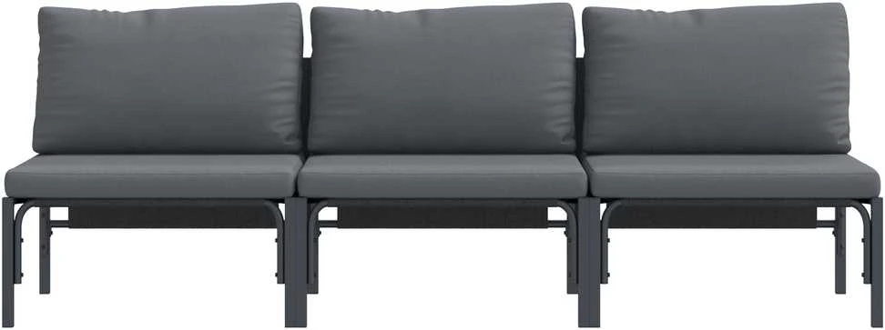 Lauko Baldai 3 Vienetas Antracitas 80 x 80 x 71 cm Plienas