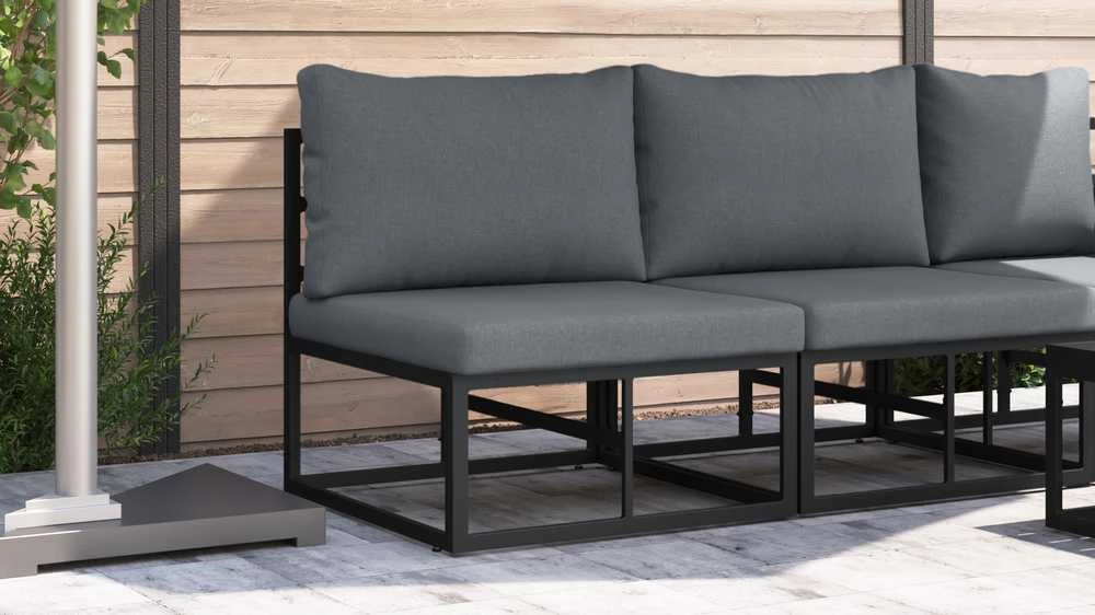 Lauko Baldai metalas Juoda ir Antracitas 70 x 71,5 x 71 cm