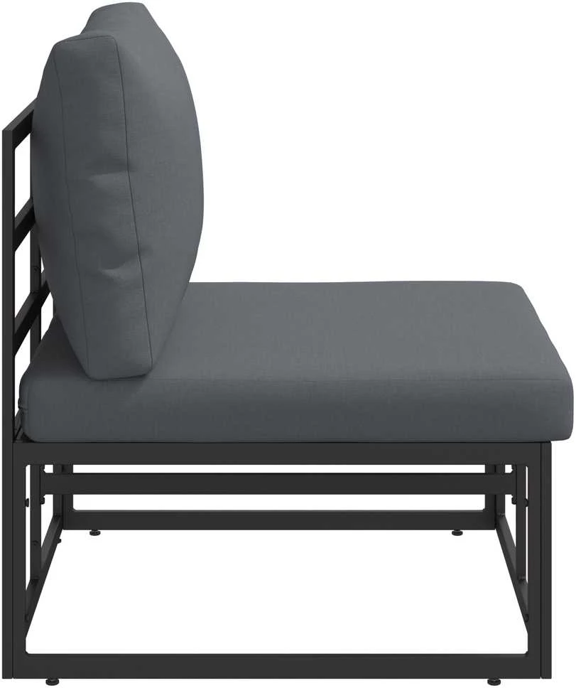Lauko Baldai metalas Juoda ir Antracitas 70 x 71,5 x 71 cm