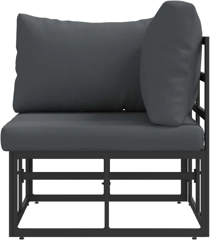 Lauko Baldai metalas Juoda ir Antracitas 71,5 x 71,5 x 71 cm