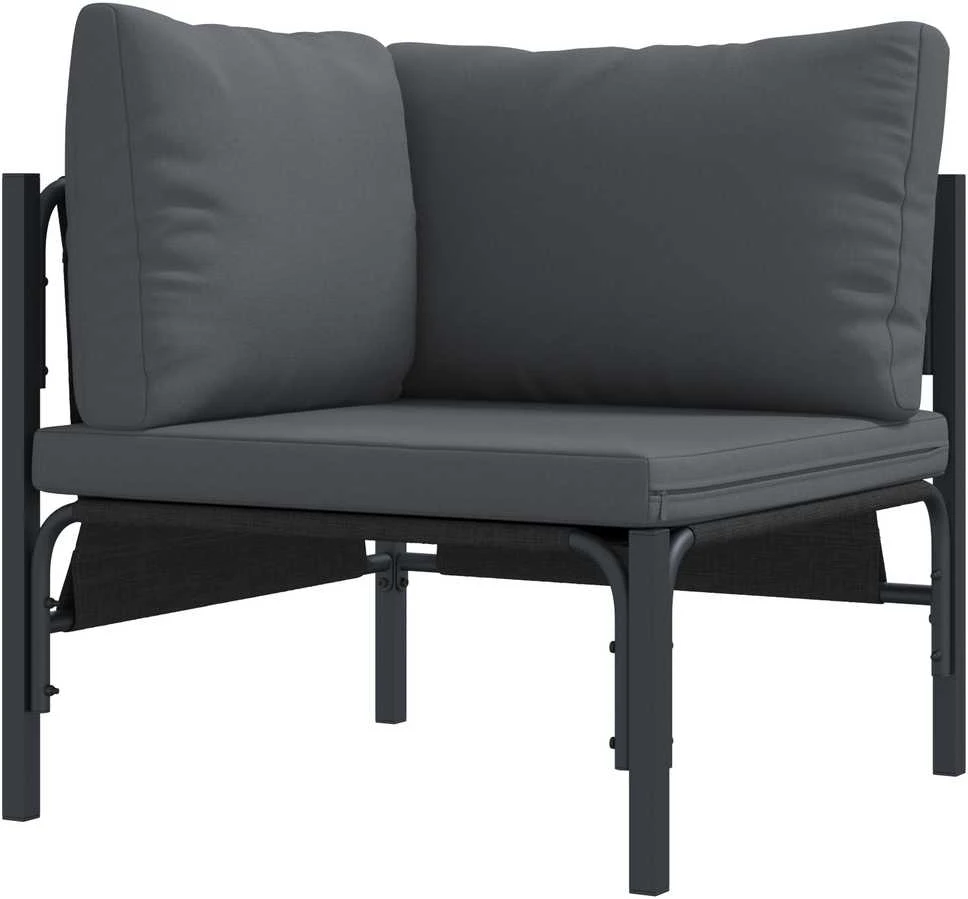 Lauko Baldai su pagalve Antracitas 80 x 80 x 71 cm Plienas