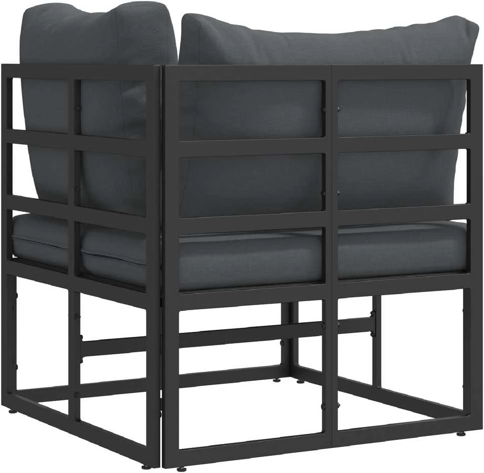 Lauko Baldai metalas Juoda ir Antracitas 71,5 x 71,5 x 71 cm