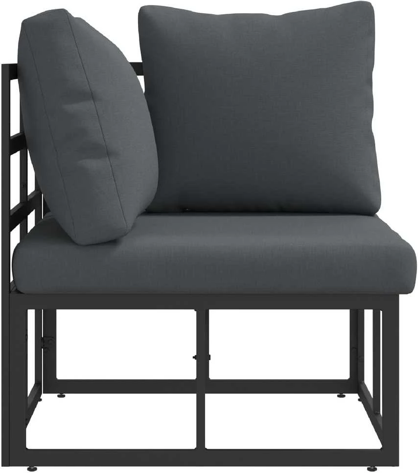Lauko Baldai metalas Juoda ir Antracitas 71,5 x 71,5 x 71 cm