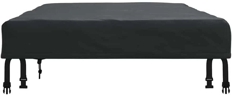 Stalo uždengimas 142 x 82 x 15 cm audinys Stačiakampio Juoda