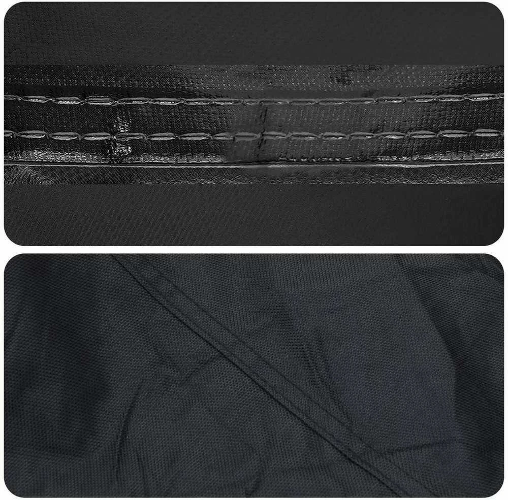 Stalo uždengimas 162 x 92 x 15 cm audinys Stačiakampio Juoda
