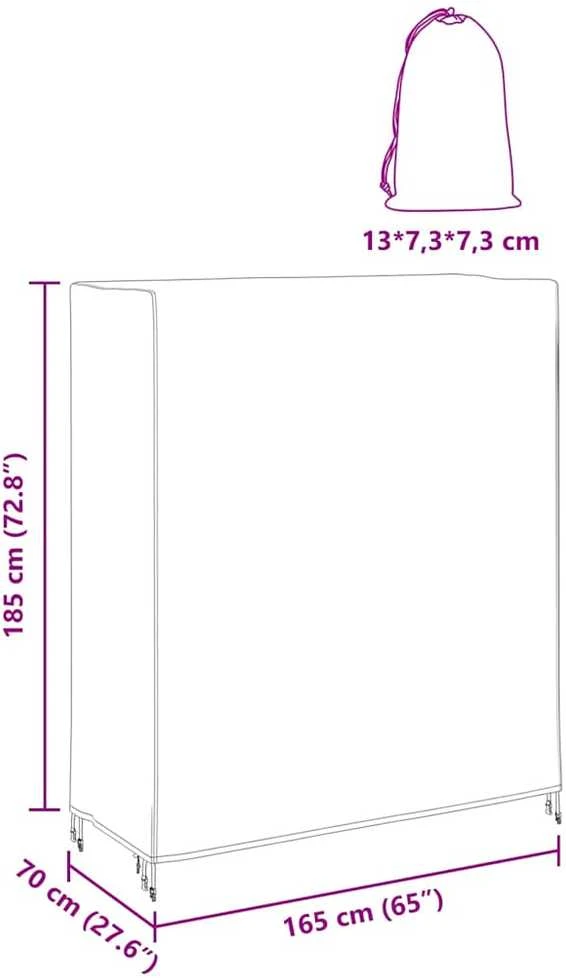 Pingpongo stalo uždangalas 165 x 70 x 185 cm audinys Juoda