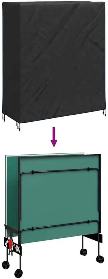 Pingpongo stalo uždangalas 165 x 70 x 185 cm audinys Juoda