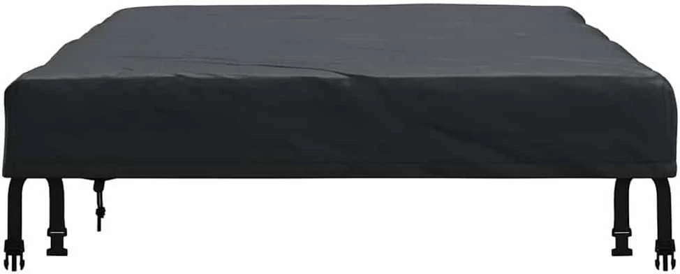 Stalo uždengimas 182 x 92 x 15 cm audinys Stačiakampio Juoda