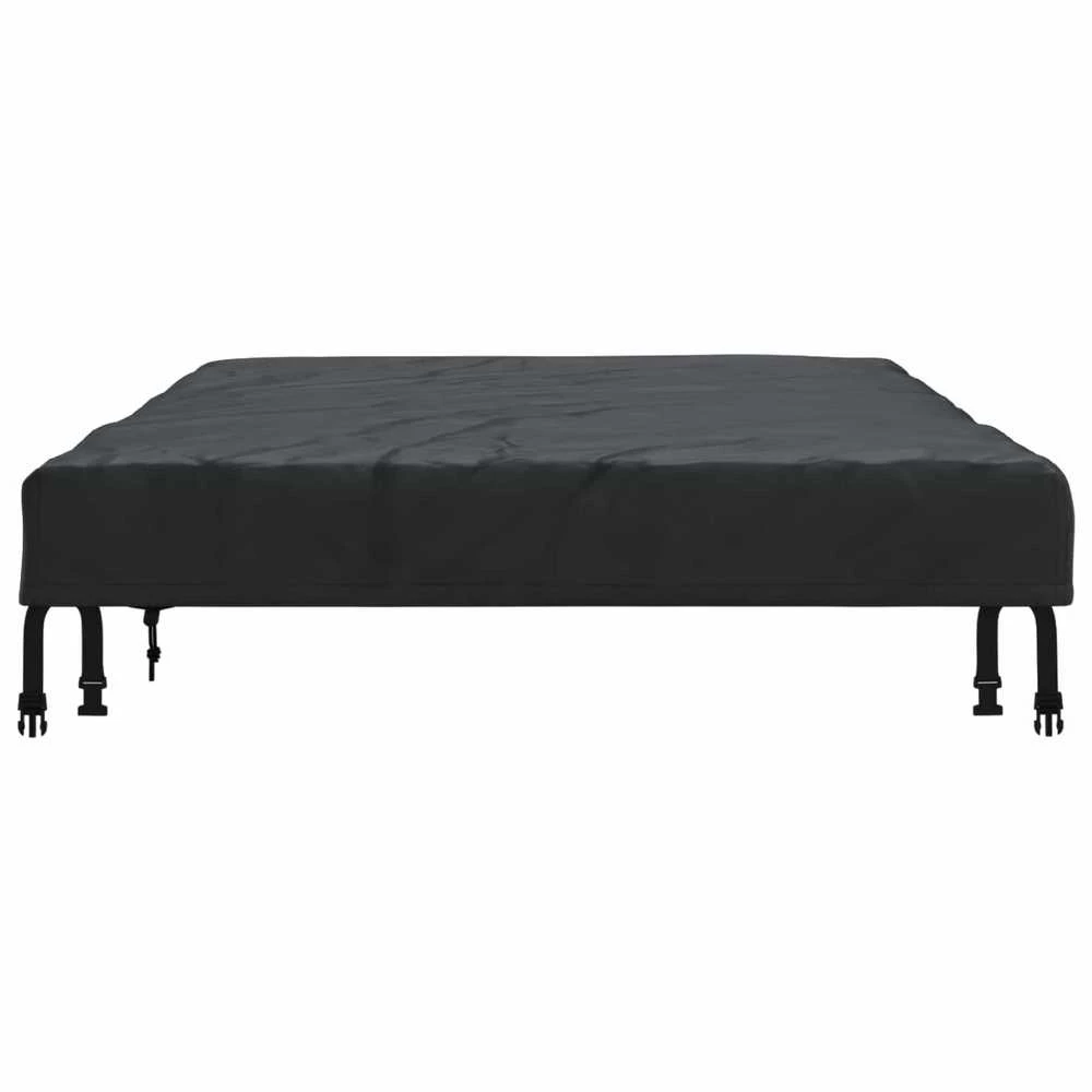Stalo uždengimas 202 x 102 x 15 cm audinys Stačiakampio Juoda