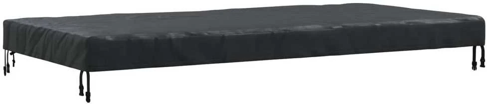 Stalo uždengimas 202 x 102 x 15 cm audinys Stačiakampio Juoda