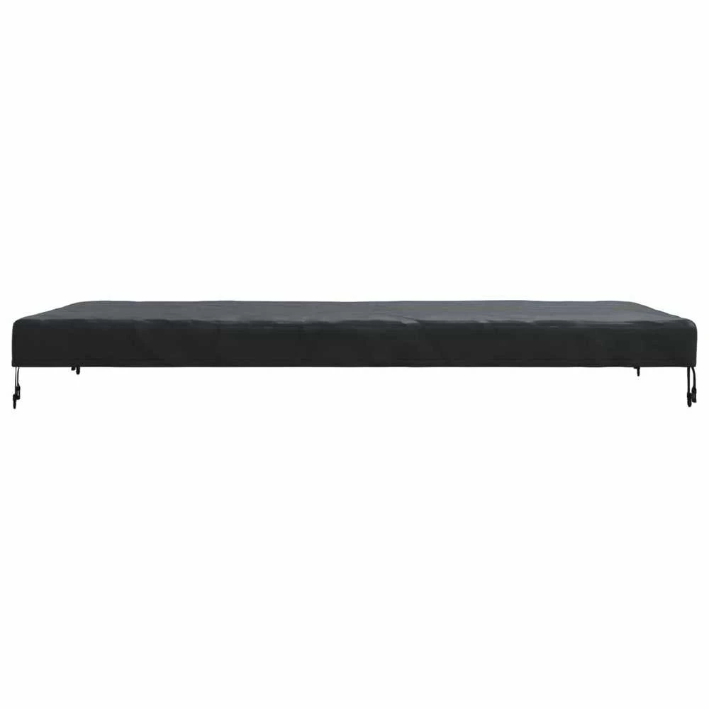 Stalo uždengimas 202 x 102 x 15 cm audinys Stačiakampio Juoda