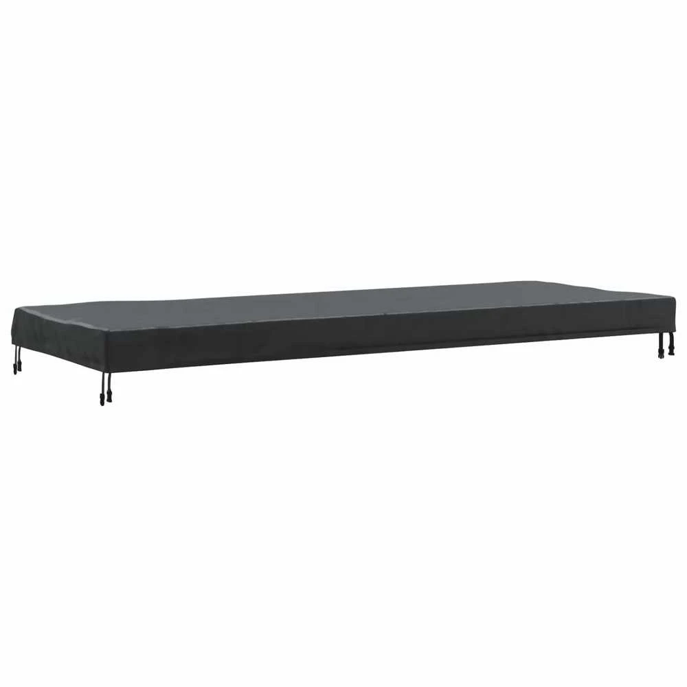 Stalo uždengimas 262 x 102 x 15 cm audinys Stačiakampio Juoda