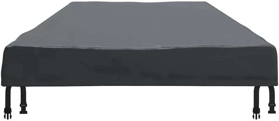 Stalo uždengimas 262 x 102 x 15 cm audinys Stačiakampio Juoda