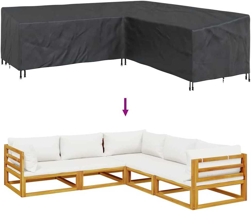 Baldų uždangalas 270 x 270 x 80 cm 600D Oksfordo audinys Juodas