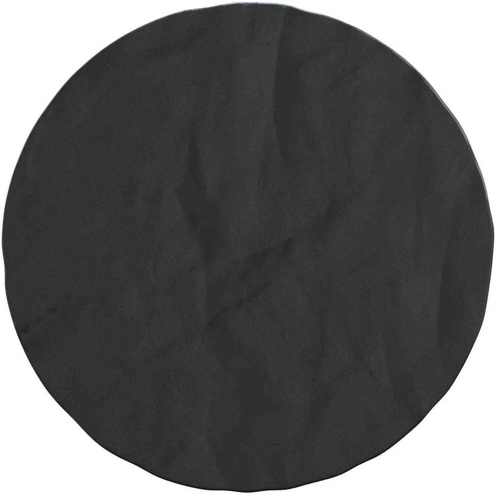 Stalo uždengimas 62 x 62 x 70 cm audinys Apvali Juoda