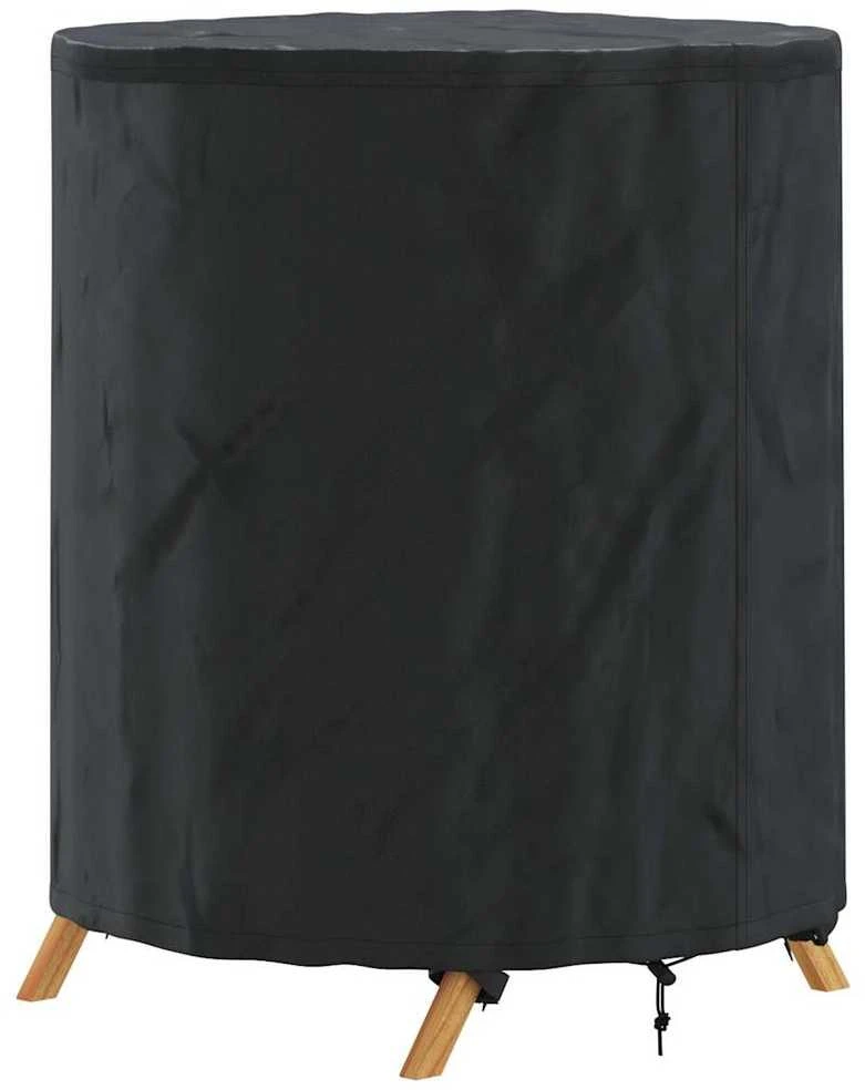 Stalo uždengimas 62 x 62 x 70 cm audinys Apvali Juoda