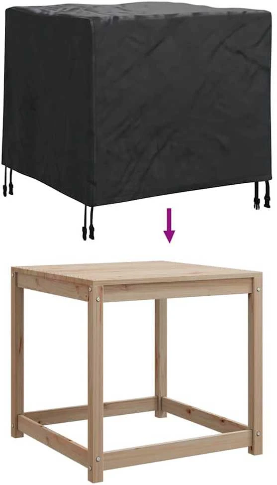 Baldų uždangalas 82 x 82 x 65 cm 210D Oksfordo audinys Juodas