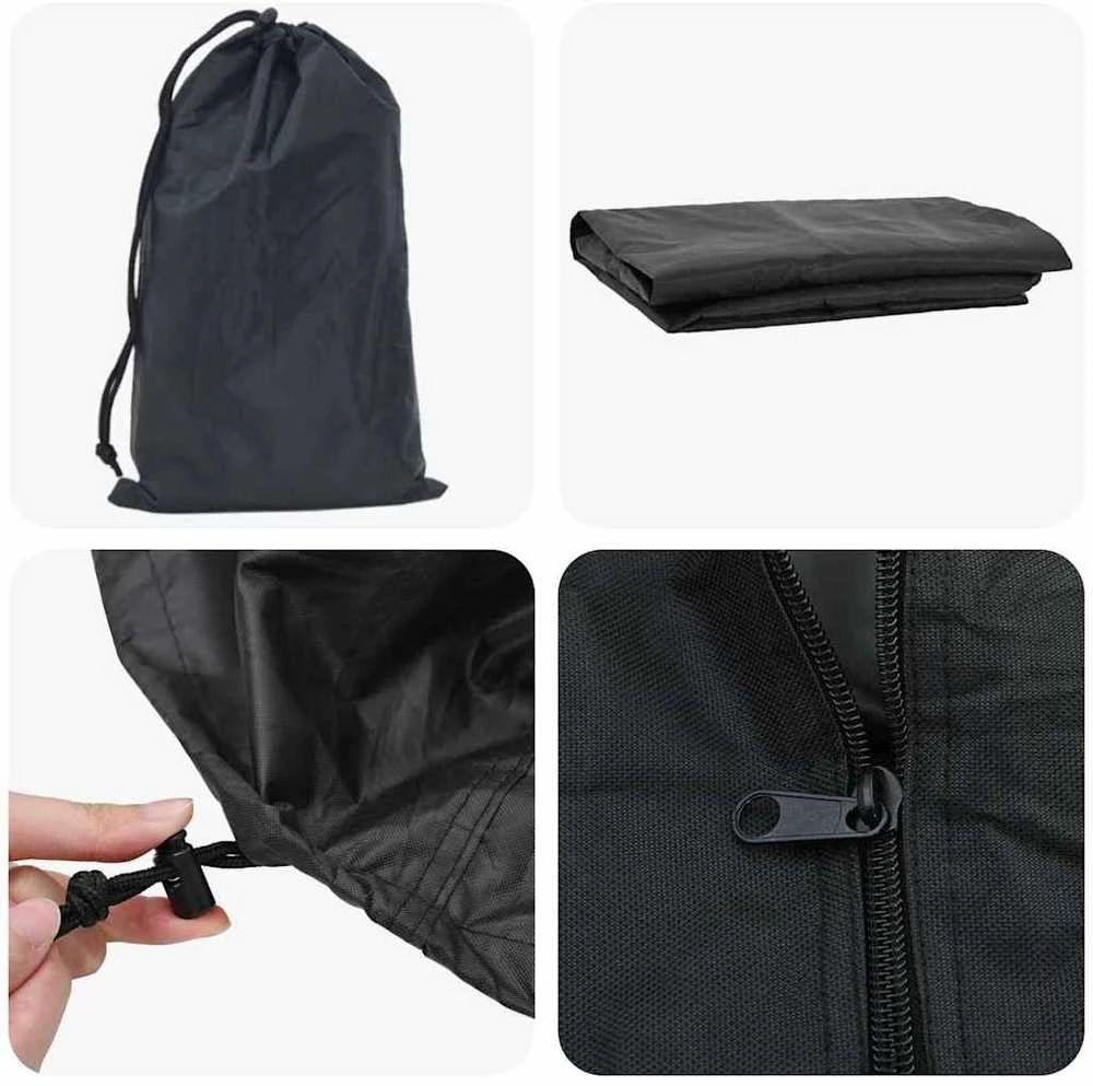 Malkinės dangtis 61 x 122 x 106 cm 420D Oksfordo audinys Juoda