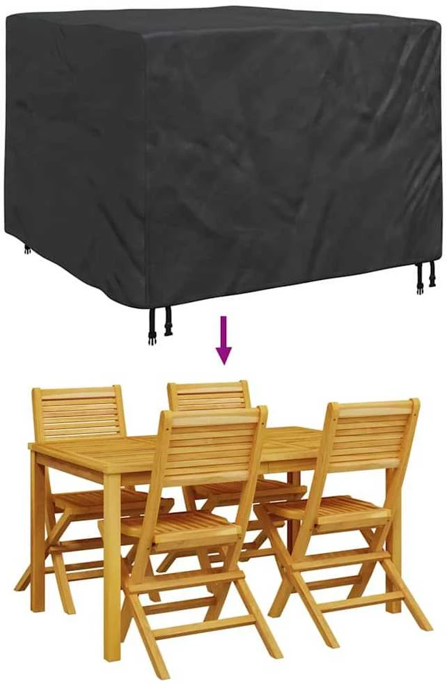 Baldų uždangalas Juoda 125 x 125 x 74 cm 420D Oksfordo audinys